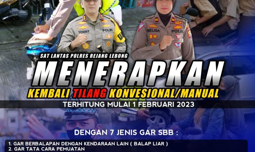 Catat! Mulai 1 Februari, Polres Rejang Lebong Kembali Terapkan Tilang Manual