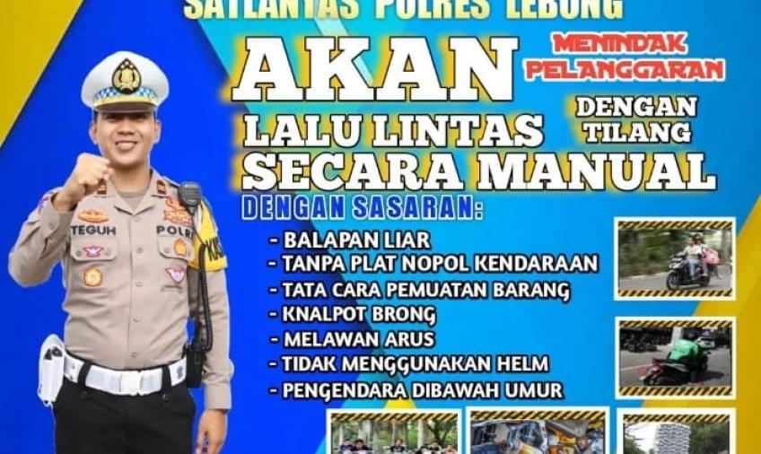 Satlantas Polres Lebong Segera Berlakukan Kembali Tilang Manual