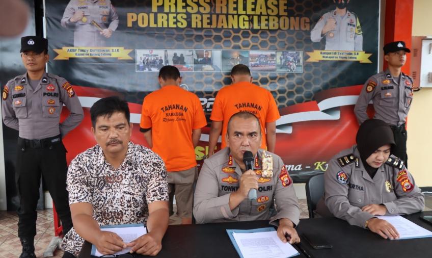 Polres Rejang Lebong Rilis Keberhasilan Ungkap Kasus Narkotika Jenis Sabu