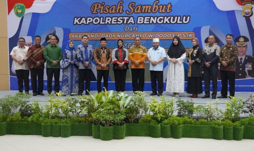 Pisah Sambut, Kapolresta Bengkulu Mohon Dukungan Forkopimda