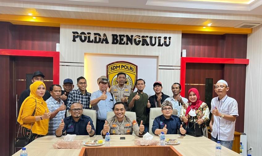 SMSI Bengkulu audensi dengan Biro SDM Polda Bengkulu