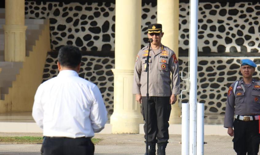 Pimpin Apel Pagi, Irwasda Polda Bengkulu Ajak Anggota Banyak Bersyukur