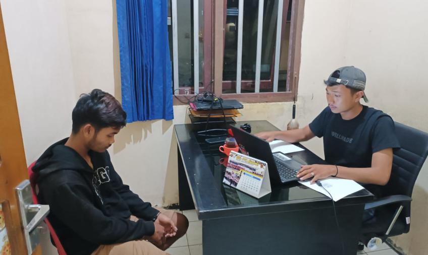 Polsek Putri Hijau Amankan Dua Pelaku Pencurian Spare Part Motor