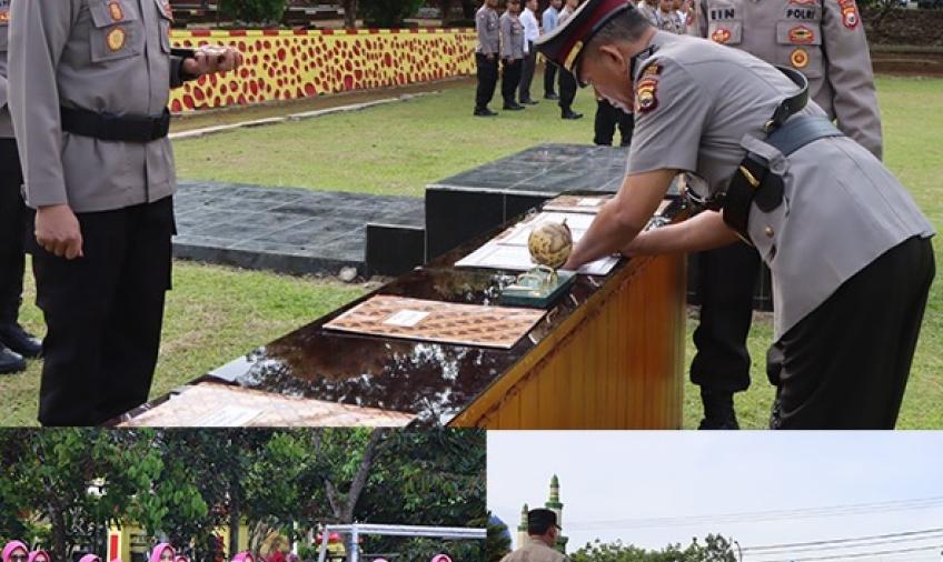 Kapolres Lebong Pimpin Sertijab Kasat Intelkam, Kasi Humas, Kasi Propam dan Kapolsek Rimbo Pengadang