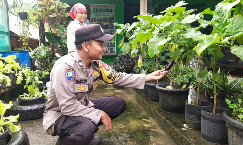 Pulihkan Ekonomi Efektif, Kapolsek Putri Hijau Polres Bengkulu Utara Ajak Masyarakat Buat Rumah Pangan Lestari