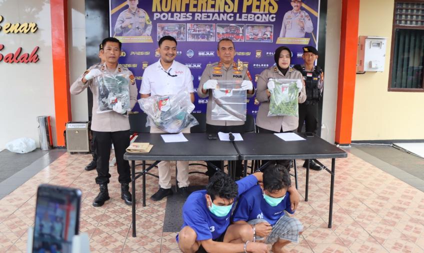 Polres Rejang Lebong saat press release