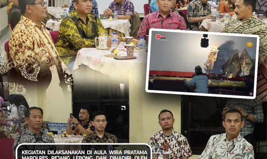 Kapolres Rejang Lebong Nobar Virtual Wayang Kulit Wahyu Makutharama