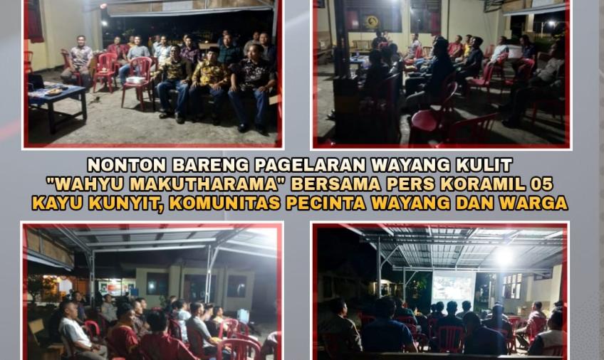 Polsek Kota Manna Gelar Nobar Virtual Wayang Kulit Wahyu Makutharama di Mako Polsek 