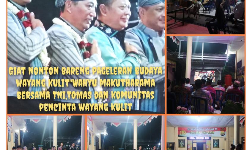 Polsek Pino Raya Gelar Nobar Virtual Wayang Kulit Wahyu Makutharama di Mapolsek 