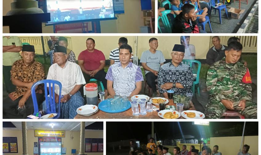 Polsek Kedurang Gelar Nobar Virtual Wayang Kulit Wahyu Makutharama di Mapolsek 