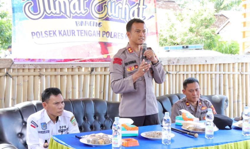 Serap Aspirasi Masyarakat, Kapolres Kaur Komunikasi Langsung Dengan Warga, Jumat Curhat Jadi Wadah