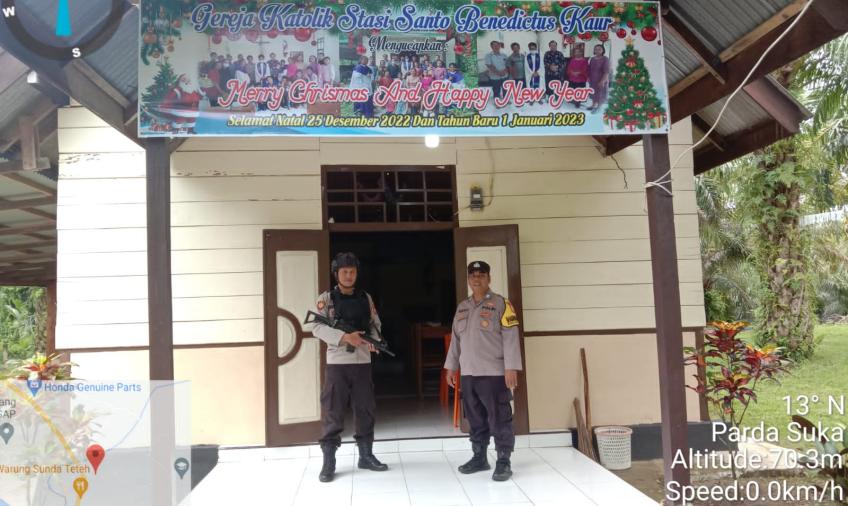 Patroli dan Monitoring, Polsek Maje Beri Rasa Aman Umat Kristiani Beribadah