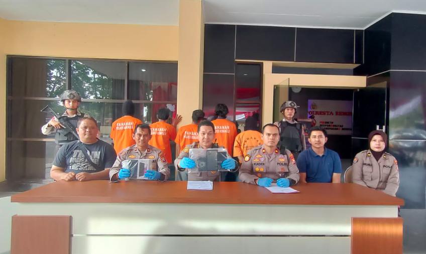 Polresta Bengkulu saat press release