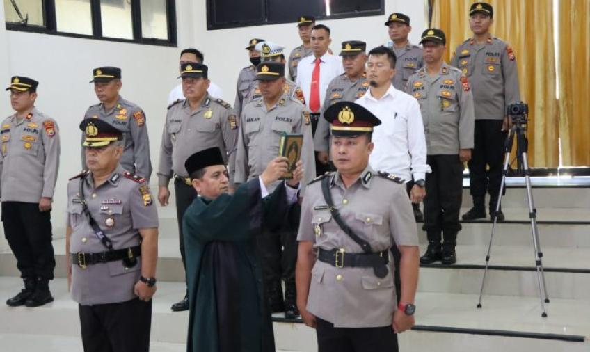 Kapolres Kepahiang Pimpin Sertijab Kasat Samapta