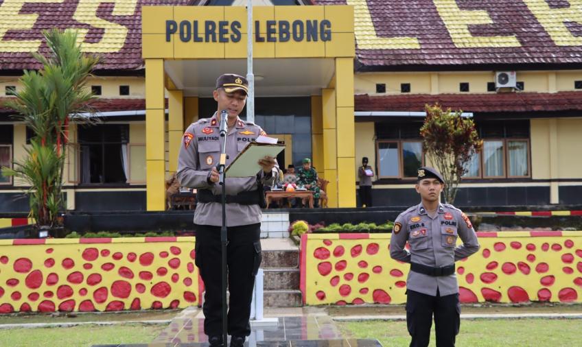 Polres Lebong Apel Gelar Pasukan Operasi Keselamatan Nala 2023