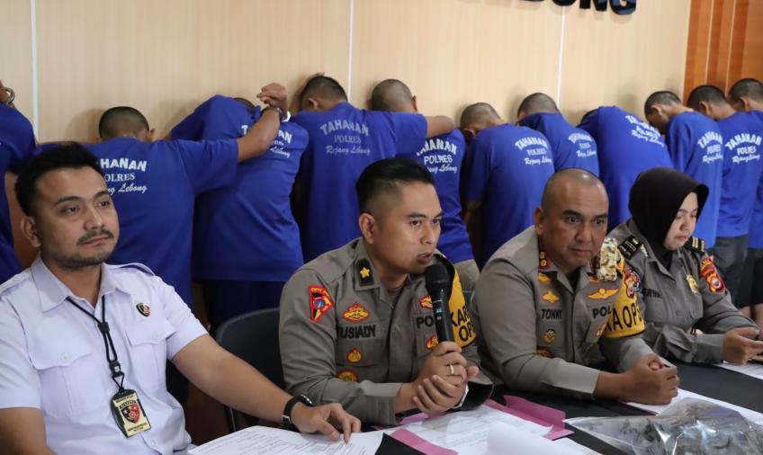 12 Orang Diamankan Polres Rejang Lebong Dalam Ops Musang Nala I 2023