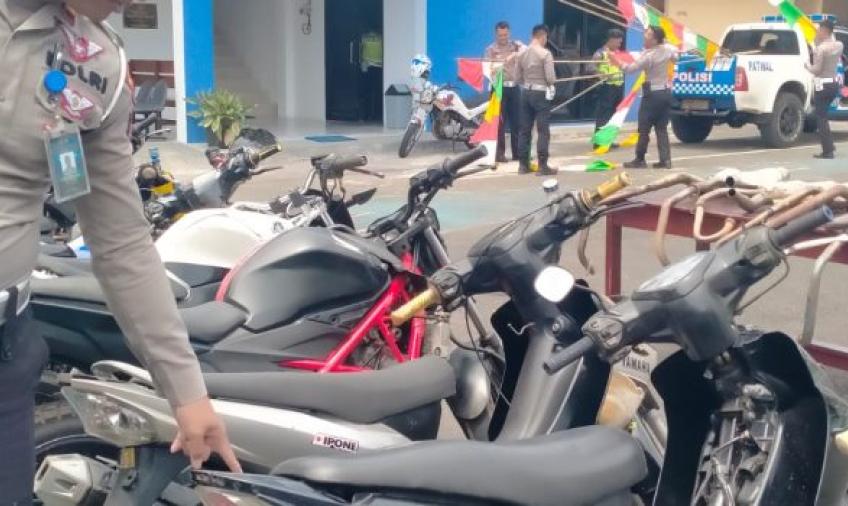 Terlibat Balap Liar, 10 Motor Ditahan Selama 3 Bulan di Polres Bengkulu Utara