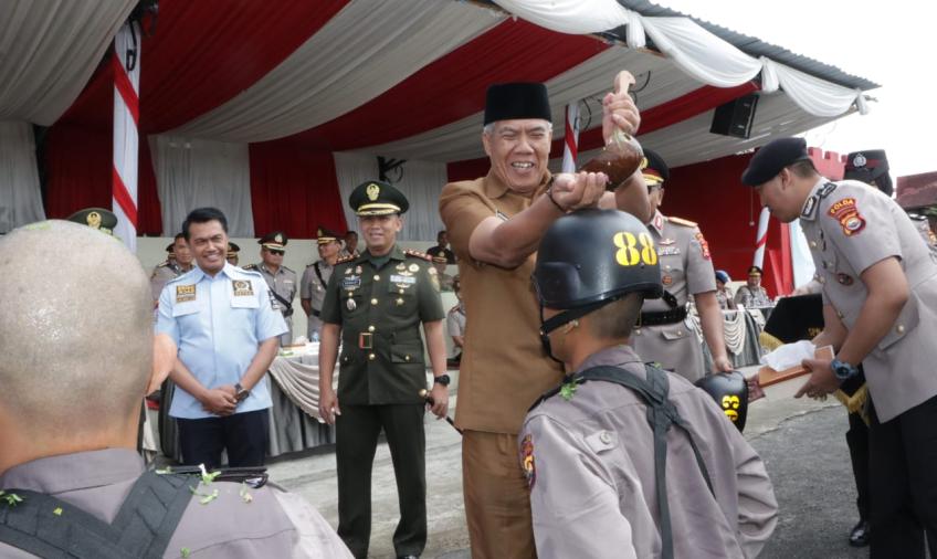 Kapolres Bersama Forkopimda Rejang Lebong Hadiri Upacara Diktukba Polri