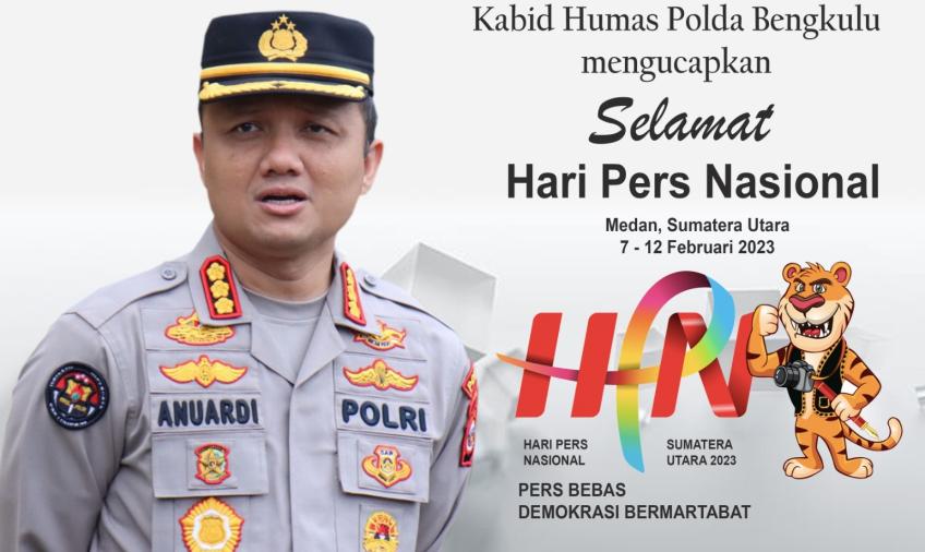 Kabid Humas Polda Bengkulu Sampaikan Ucapan Selamat Hari Pers Nasional 2023