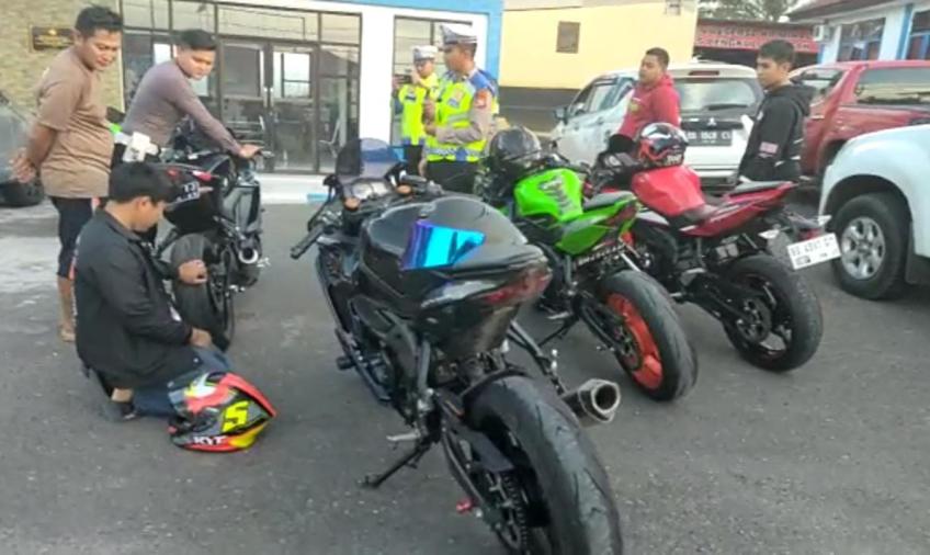  Polres Bengkulu Tengah Razia Knalpot Brong