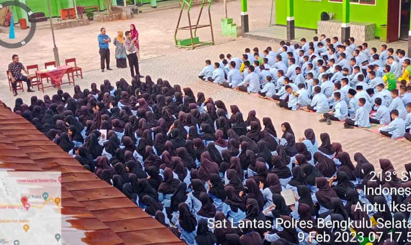 Sat Lantas Polres Bengkulu Selatan Gelar Dikmas Lantas di SMPN 1