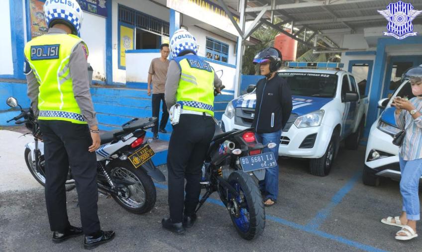 Ganggu Ketertiban Masyarakat, Sat Lantas Pores Bengkulu Tengah Hunting Kendaraan Knalpot Racing