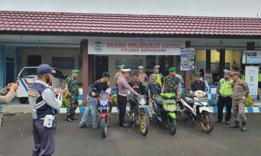 Polres Kepahiang Tilang 4 Motor Berknalpot Brong