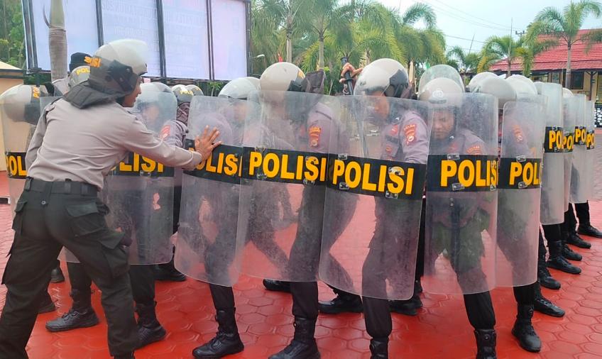 Tingkatkan Kemampuan, Sat Samapta Polres Mukomuko Rutin Laksanakan Latihan Dalmas