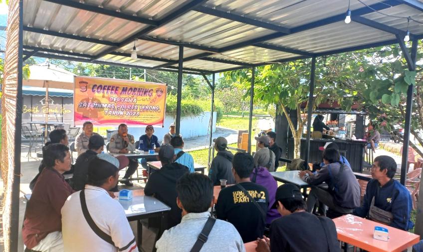 Polres Lebong Coffee Morning dengan Komunitas Ojek Gandeng