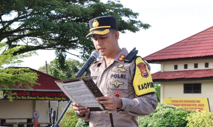 Apel Pagi, Kapolres Kaur Ingatkan dan Apresiasi Anggotanya