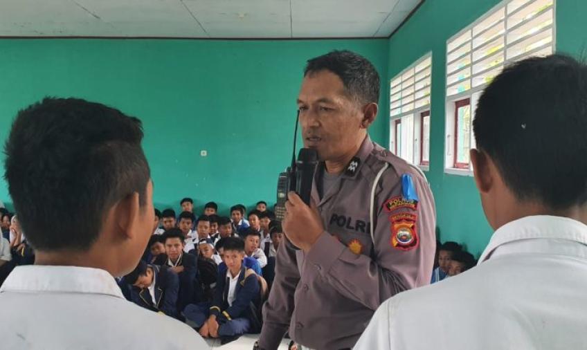 Tanamkan Budaya Tertib Berlalu Lintas, Sat Lantas Polres Kepahiang Sosialisasi di Sekolah