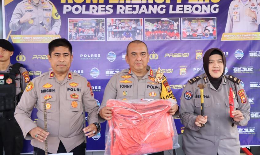 Polres Rejang Lebong saat press release