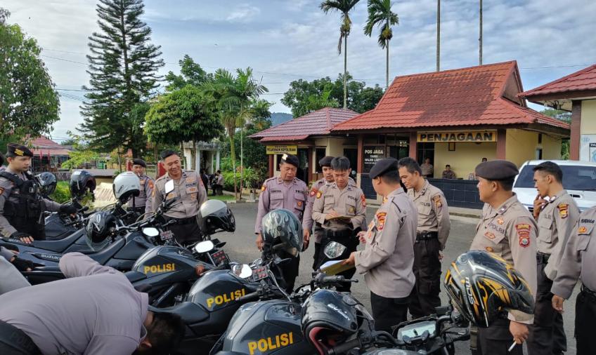 Polres Kepahiang Rutin Cek Kendaraan Dinas Polri