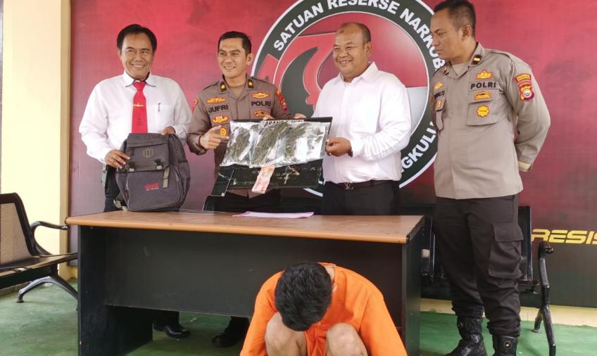 Polresta Bengkulu saat press release