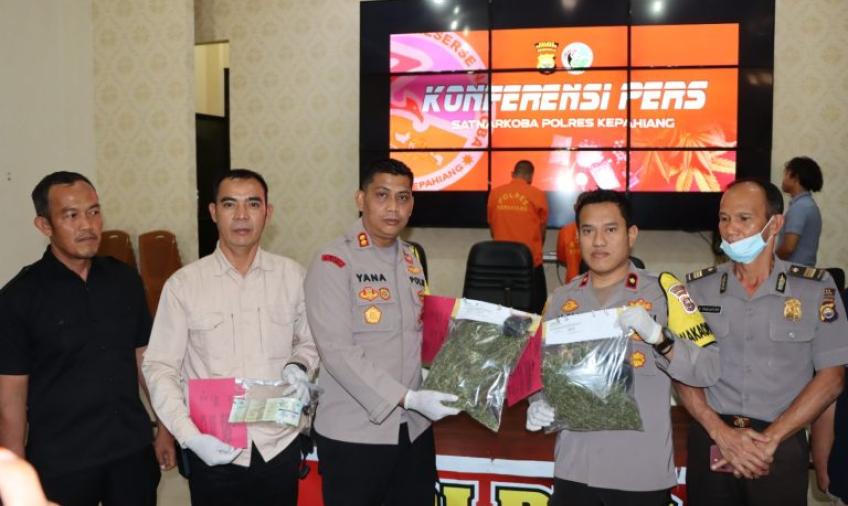 Polres Kepahiang Berhasil Amankan Pengedar Narkotika Jenis Ganja
