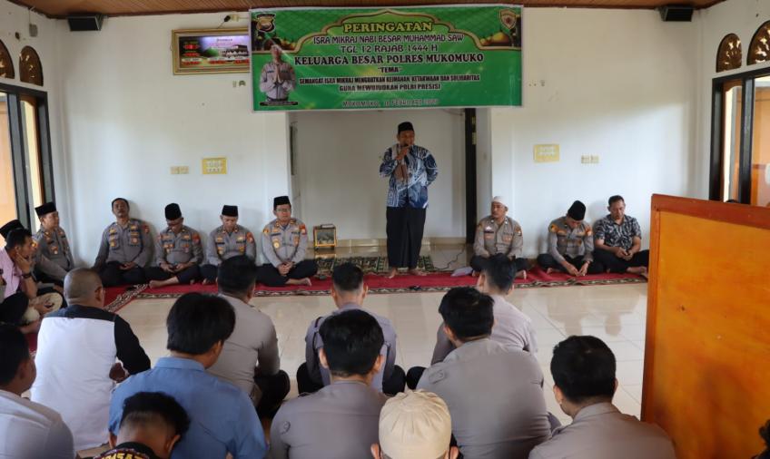 Polres Mukomuko Peringati Isra Miraj 1444 H