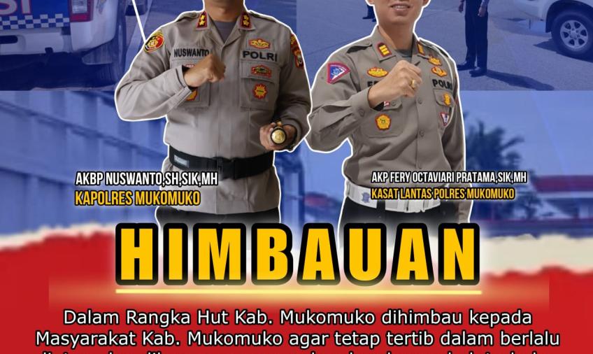 Jelang HUT Kabupaten Mukomuko, Satlantas  Imbau Warga Tertib Berlalu Lintas