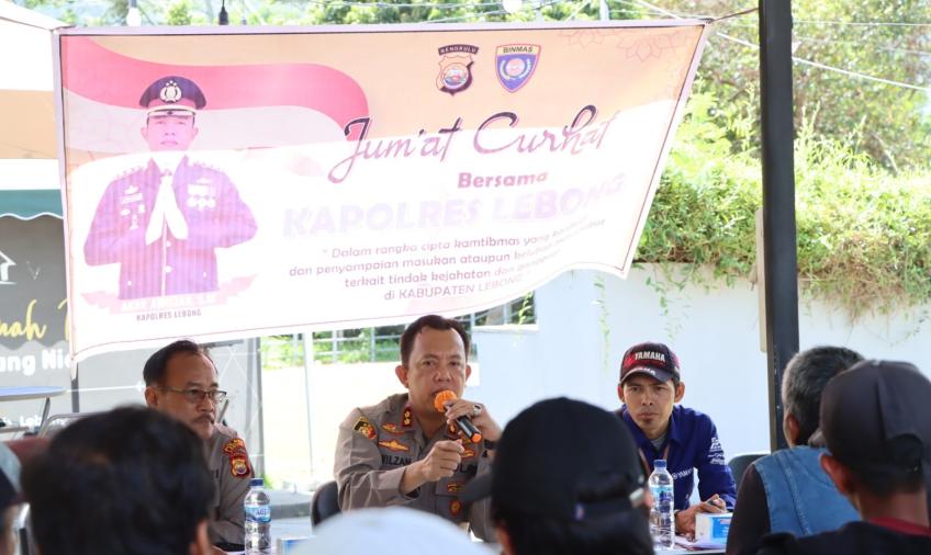 Jumat Curhat, Kapolres Lebong Terima Keluhan Warga dan Ojek Gandeng
