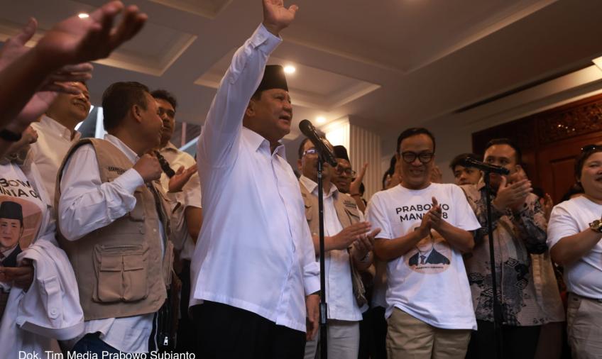 Prabowo saat mendapatkan dukungan Joman