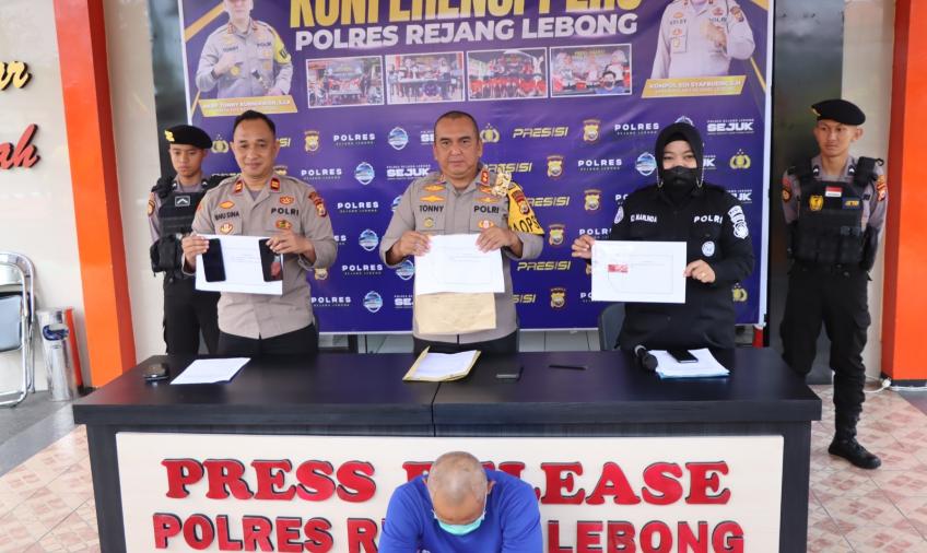 Polres Rejang Lebong saat press release