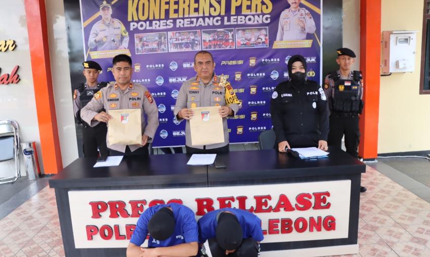 Polres Rejang Lebong saat press release
