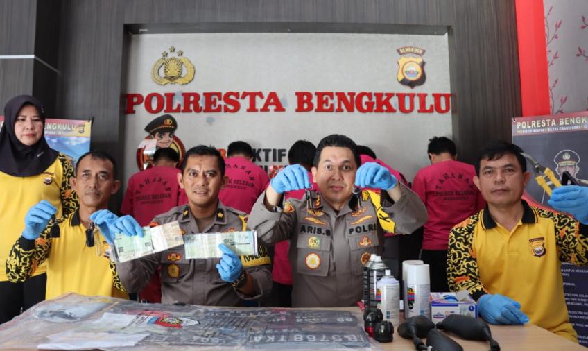 Polresta Bengkulu saat press release