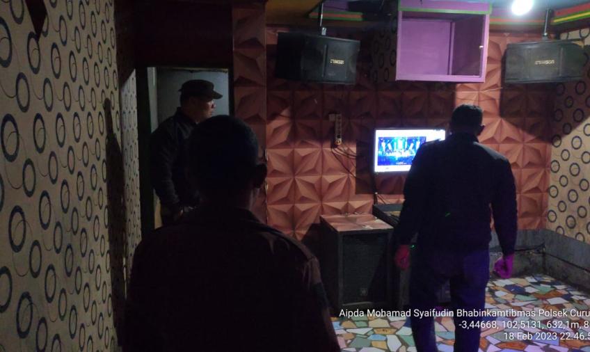 Polsek Curup Razia Tempat Hiburan dan Warung Jual Miras