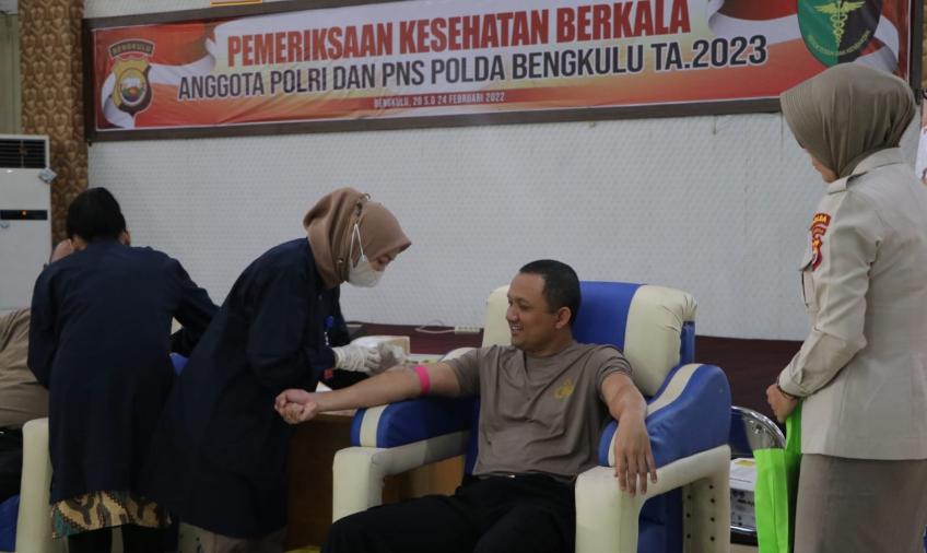 Polda Bengkulu Gelar Pemeriksaan Kesehatan Berkala Anggota dan PNS Polri