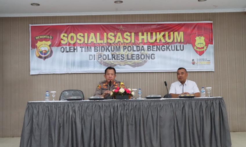 Polres Lebong Ikuti Sosialisasi Hukum oleh Tim Bidkum Polda Bengkulu Terkait KUHP Baru