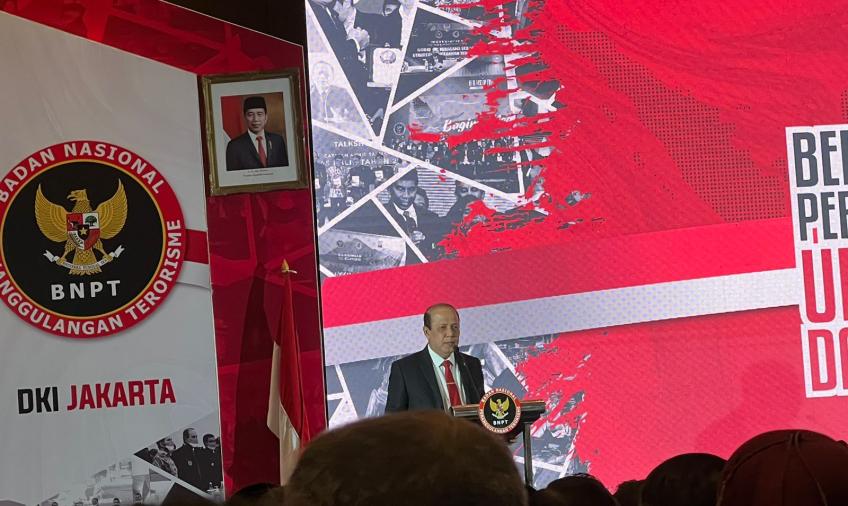 Kepala BNPT Komjen Boy Rafli Amar membuka Rakernas FKPT X di Hotel Aryaduta Jakarta