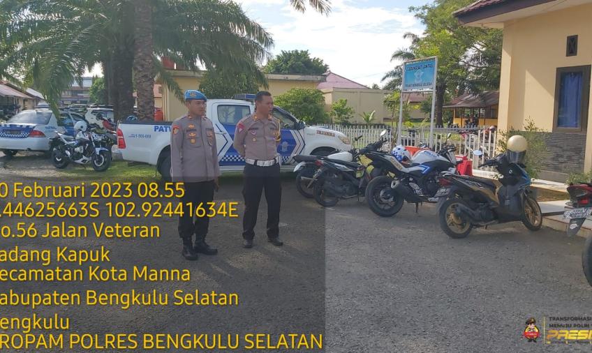 Cegah Penyalahgunaan, Sie Propam Polres Bengkulu Selatan Cek Kendaraan Dinas Polri