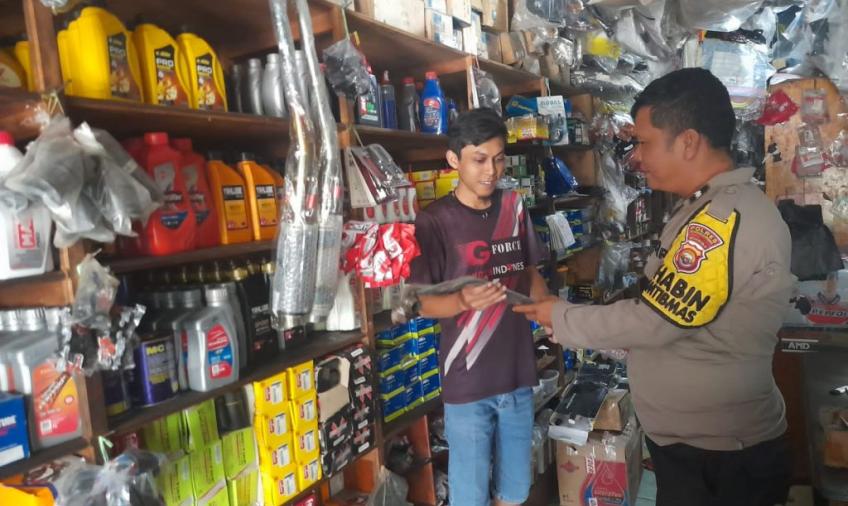 Personel Polsek Giri Mulya Datangi Toko dan Bengkel, Imbau Tak Jual Knalpot Brong
