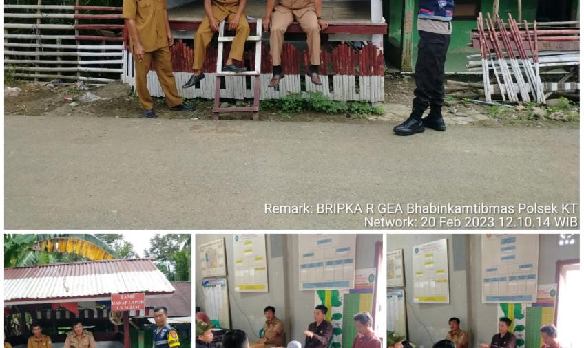 Polsek Kaur Tengah Polres Kaur Berikan Imbauan Aktifkan Pos Kamling