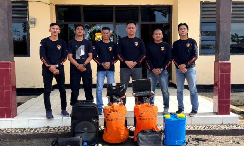 Dua Residivis Spesialis Pencongkel Perkantoran Diringkus  Polsek Ketahun